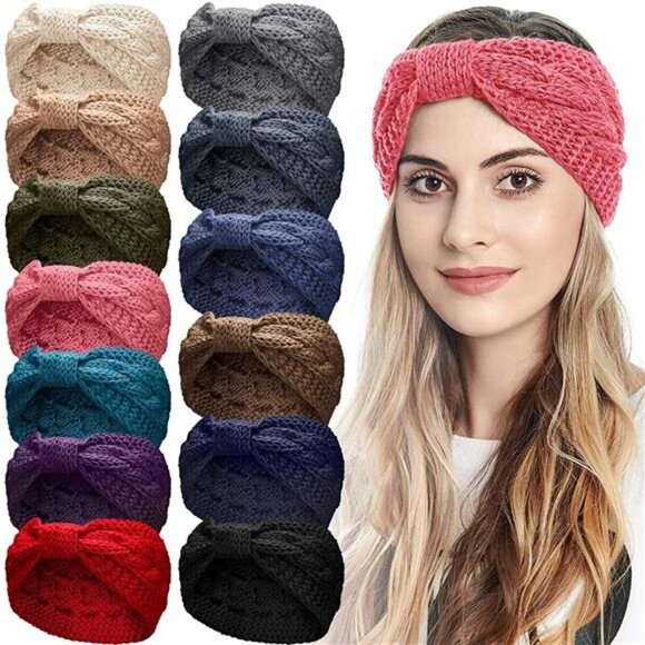 13 Pieces Women Ear Warmer Winter Knitted Headband main image 7